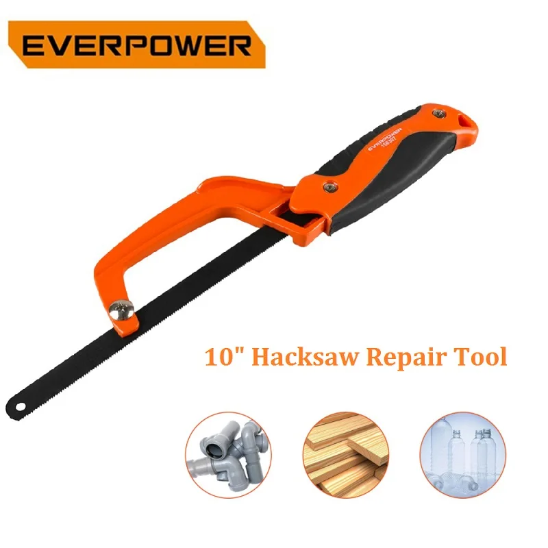 

EVERPOWER 10inch Hacksaw Repair Tool Protable Metal Cutting Hand Saw for Woodworking Garden Saws/Pruning Saws Dropshipping