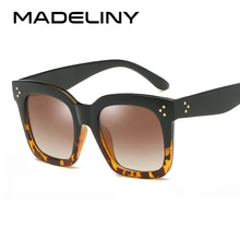 MADELINY, модные солнцезащитные очки, для женщин, Ретро стиль, фирменный дизайн, квадратные, Роскошные, солнцезащитные очки, большая оправа, оттенки, очки, Oculos, UV400, MA033