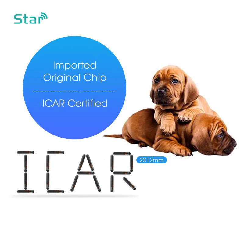 Etiqueta de Vidro Etiqueta de Identificação Animal para o Cão Unidades Lotes Fdx-b Iso11784 Pces Bioglass Microplaqueta 2*12mm Rfid Transponder1.25 * 7 134.2khz 100 – 1.4*8mm