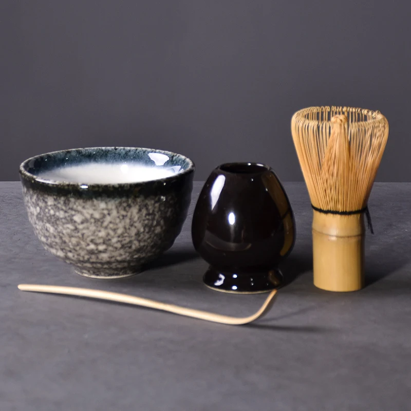 Style B TANGPIN 4 шт./компл. традиционная matcha giftset бамбуковая ложечка венчик Совок церемониальная чаша для маття венчик держатель японский чайный сервиз - Цвет: Style B