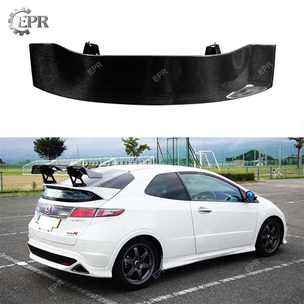 Карбоновая губа заднего крыла Voltex для Civic FN2 (2007-2011) Тип R из углеродного волокна VTX
