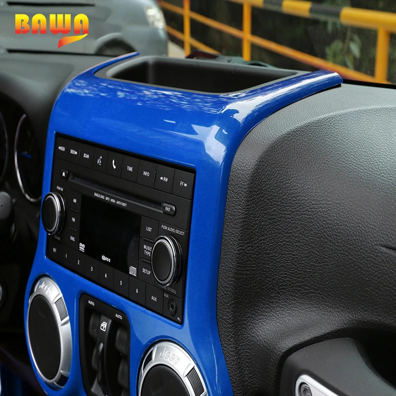 BAWA внутренние молдинги для Jeep JK Автомобильная консоль кондиционер переключатель панель наклейка для Jeep Wrangler JK 2011