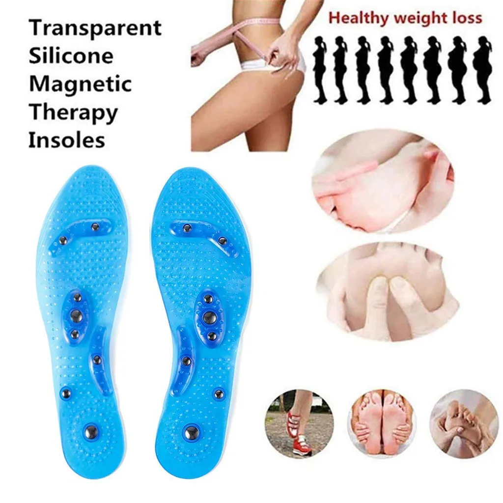 Hot!  1 Pair Magnetic Massage Shoe Pads Memory Foam Feet Care Massage Foot Pad Feet Care Insole Cuticles For PedicureF7.26