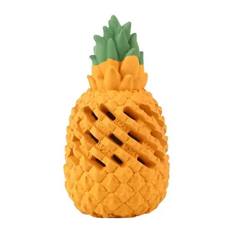 

Durable Dog Toy Pineapple Shaped Chew Safe Pet Toys For Large Medium Small Dogs Puppy Food Dispensing Ball Teething