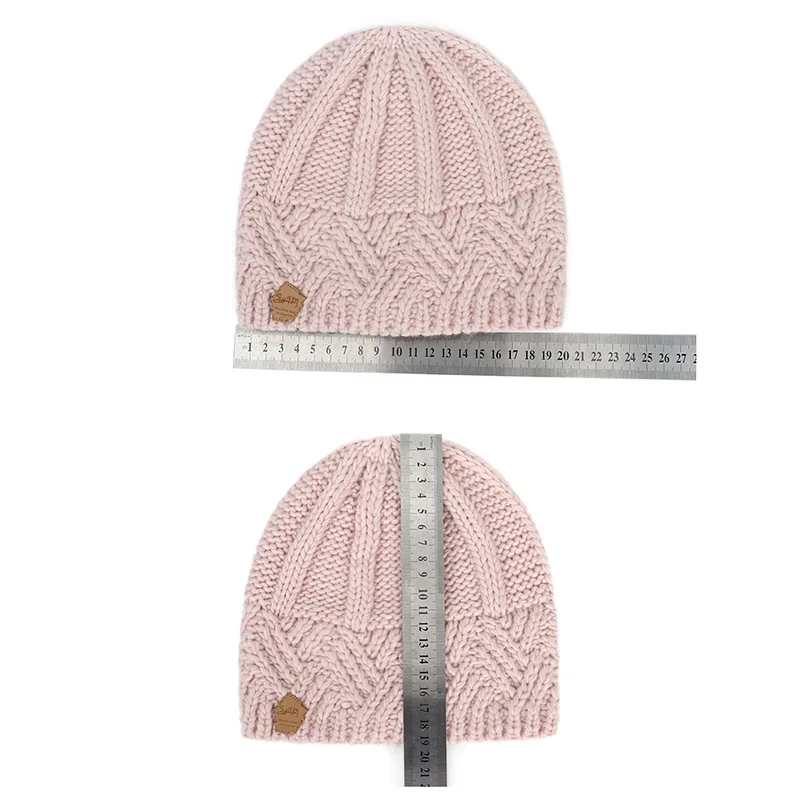 Winter Women Chunky Plaid Knitted 
