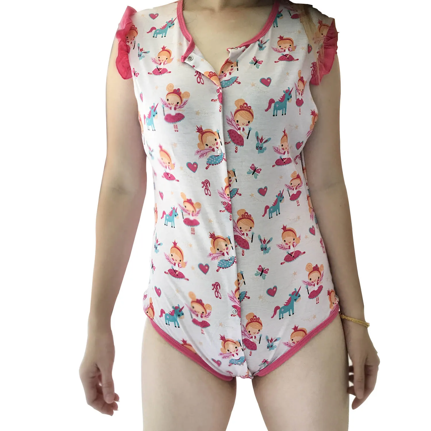 ABDL Onesie открытое нижнее белье с застежкой в промежности Пижама русалка комбинезон