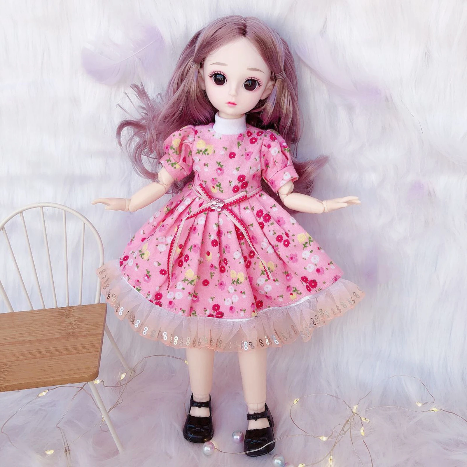 22 articulaciones movibles BJD Doll 12 pulgadas 30cm 1/6 maquillaje vestir  muñecas lindas con vestido de moda juguetes de belleza para niñas regalos  de navidad|BJD Muñecas| - AliExpress