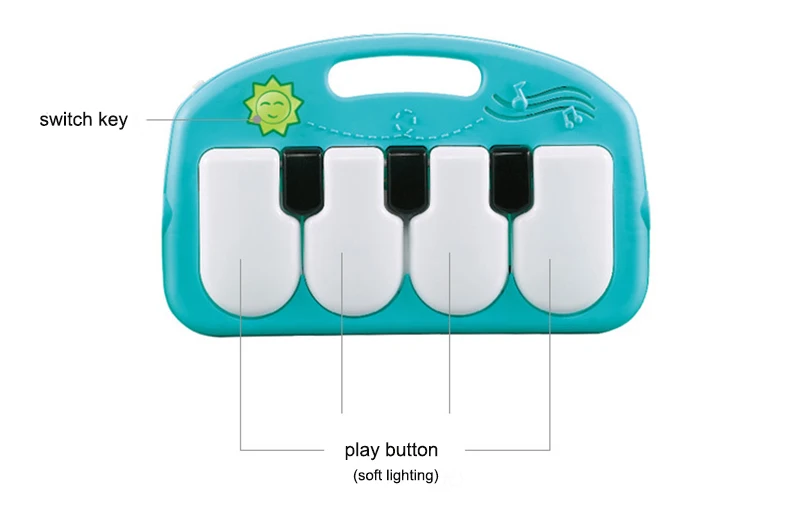 Música do Bebê Tapete de Jogo Almofada de Quebra-cabeça Brinquedo do Bebê Presente do Bebê Teclado Piano Educação Prateleira Fitness Rastejando Esteira Diversão Criança Brinquedo 9 High Quality Brinquedos e hobbies