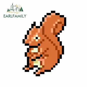 

EARLFAMILY 13cm x 9cm for Pixel Squirrel DIY Motorcycle Car Stickers JDM Accessories Body for Car Vinyl Scratch-proof Decal