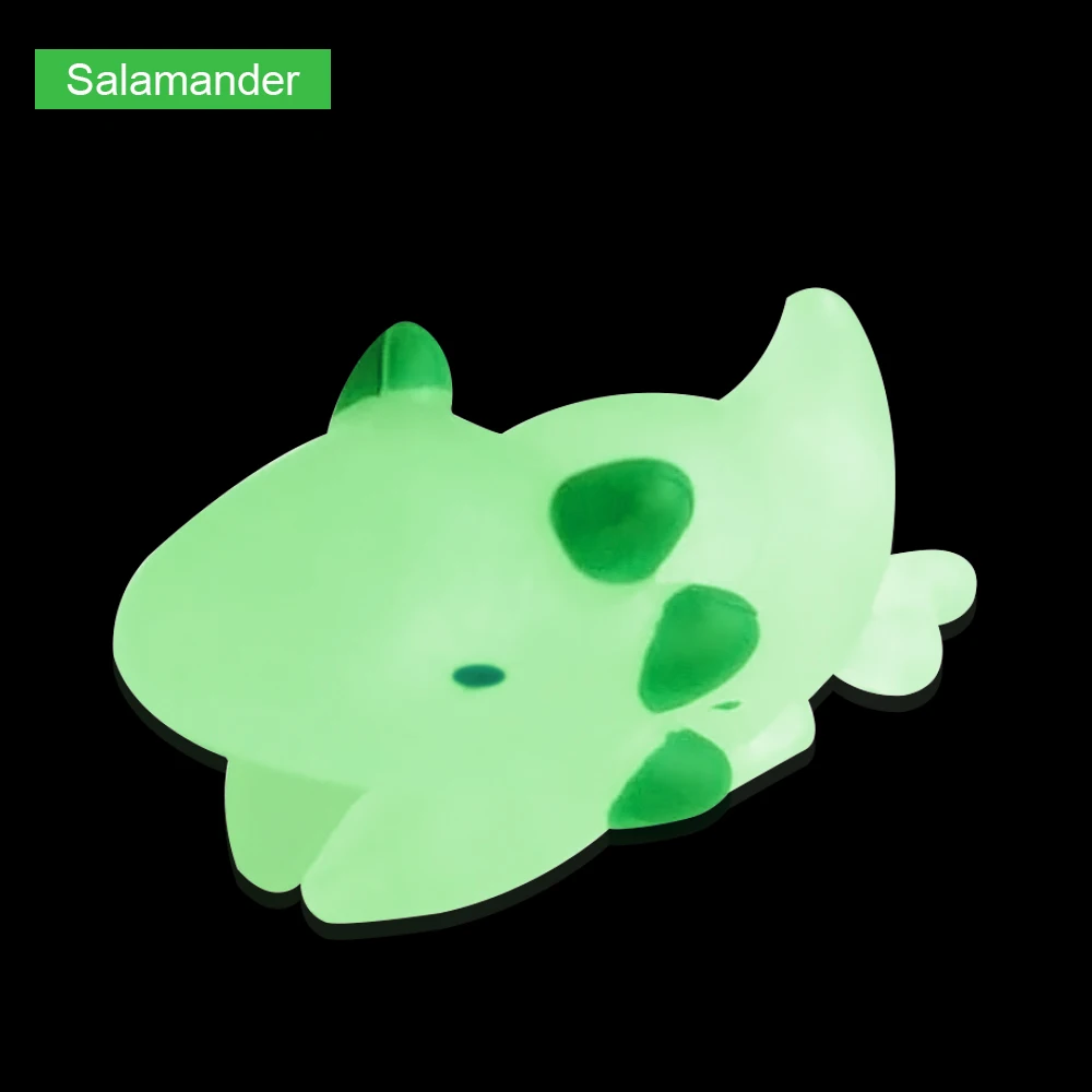 CHIPAL Cable bite светящийся в темноте протектор для IPhone моталка телефон игрушка для розыгрыша ПВХ животное утка Лев Игрушка-черепаха модель забавная - Цвет: Salamander