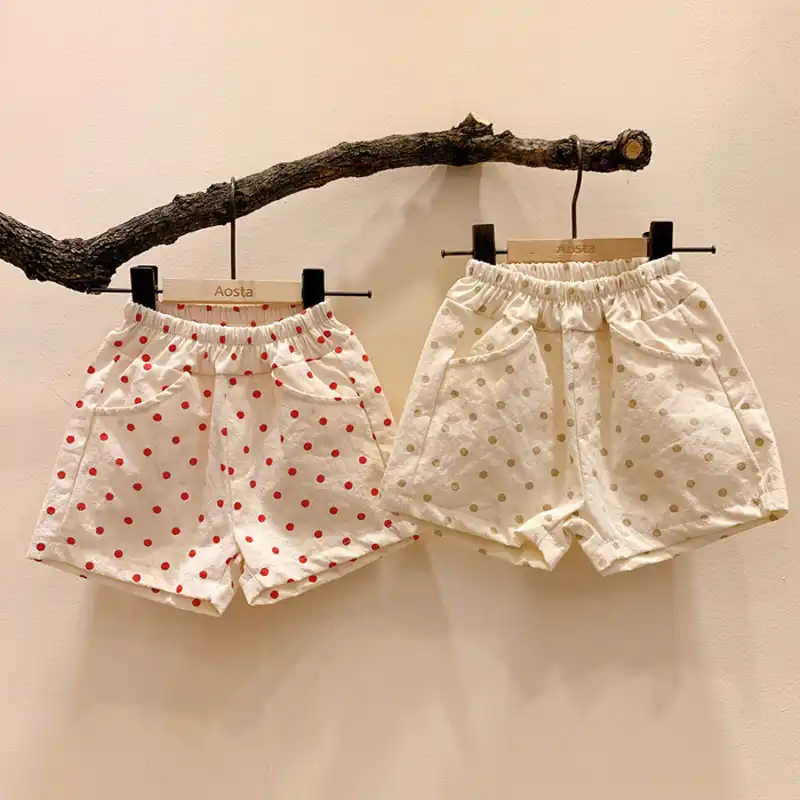 Calção infantil com estampa de bolinhas, calças estampadas para meninas de 9 meses a 3 anos, cintura elástica, roupas para crianças, novo, 3674|Shorts| - AliExpress