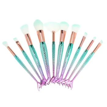 

10Pcs Makeup Brushes Set Mermaid Powder Brushes Cosmetic Makeup Tool Makeup Set Beauty Tool Cosmetic Beauty