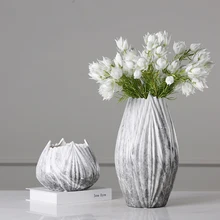 Современная керамическая ваза с мраморным узором в скандинавском стиле, цветочные вазы, украшение для гостиной, асимметричное украшение для дома, свадебный подарок