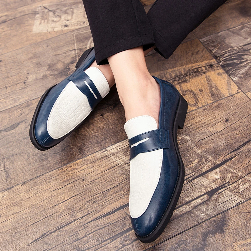 メンズオックスフォードスリッポンモカシン ファッショナブルなカジュアルシューズ 高級ブランド ラージサイズ38 48 Men S Casual Shoes Aliexpress