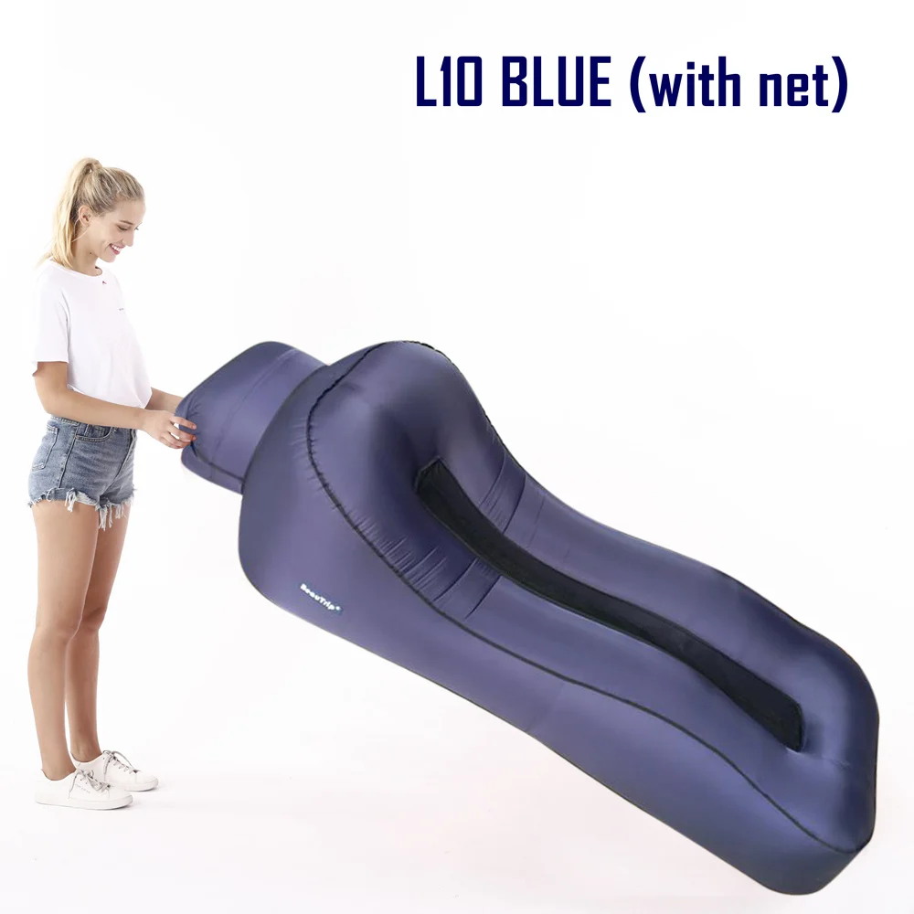 L10-Blue Надувной шезлонг BEAUTRIP, надувной диван-кровать для отдыха, кровати для отдыха, кемпинг, пляжный диван, водонепроницаемый матрас, водные поплавки - Цвет: L10-Blue