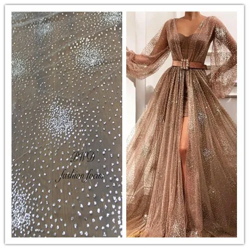 1 Yard Bersinar Renda Bahan Panas Terpaku Glitter Afrika Kain Untuk Gaun Malam India Kain Renda Kristal Mesh Payet Kain Kain Aliexpress