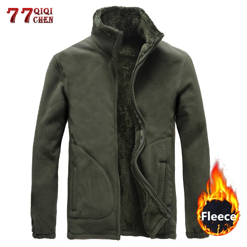 

Autumn Winter Thicken Warm Soft Shell Jacket Men Military Tactical Thermal Polar Fleece Coat Casual Jacket Plus Size 6XL 7XL 8XL