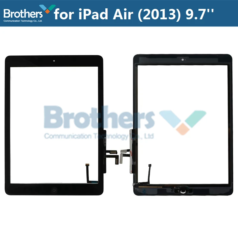 Планшет сенсорный экран для iPad Air 2013 сенсорный экран дигитайзер Передняя стеклянная панель для iPad A1474 A1475 A1476 9,7 ''с домашней кнопкой
