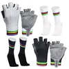 New Cycling Gloves Socks Combination Striped Half-finger Sports Bike Gloves Non-slip Breathable Bicycle Guantes Ciclismo 1