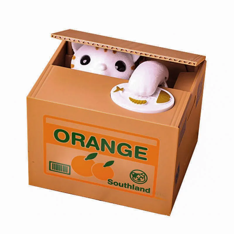 Cofrinho Automático para Gatos Roubarem Moedas, Cofrinho Digital para Economizar Dinheiro, Presentes, Alcancia Cofre_voghion.com