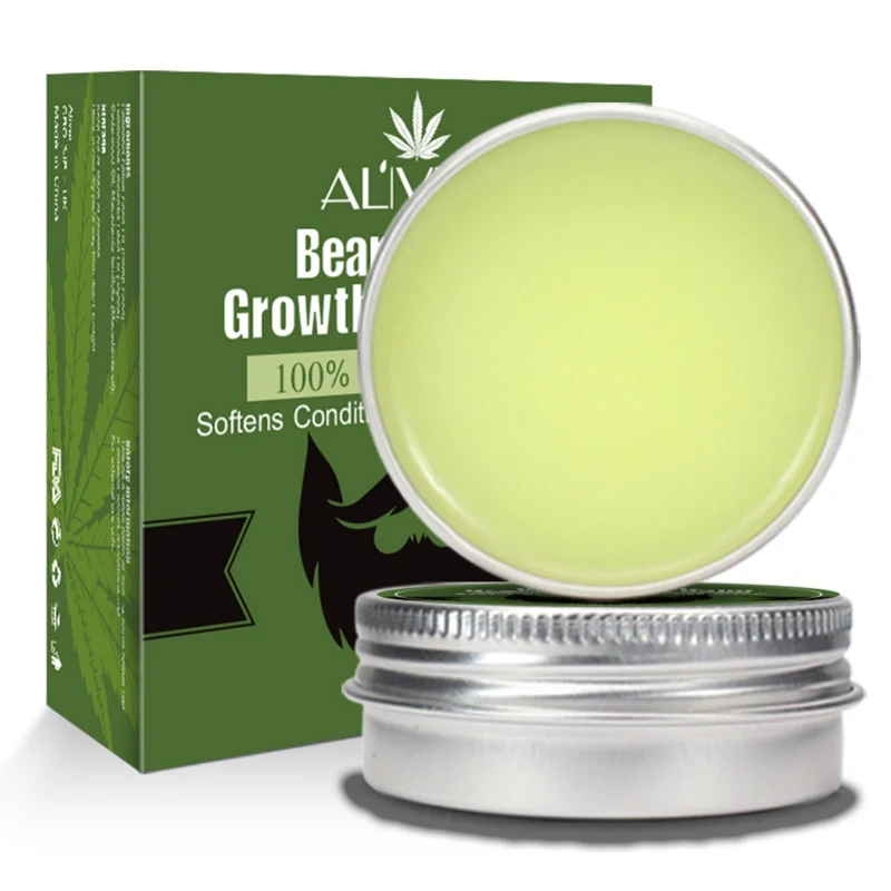 30g Hemp Beard Growth Hair Balm Wax Conditioner Beard Balm for Beard Moustache Wax for Beard Styling