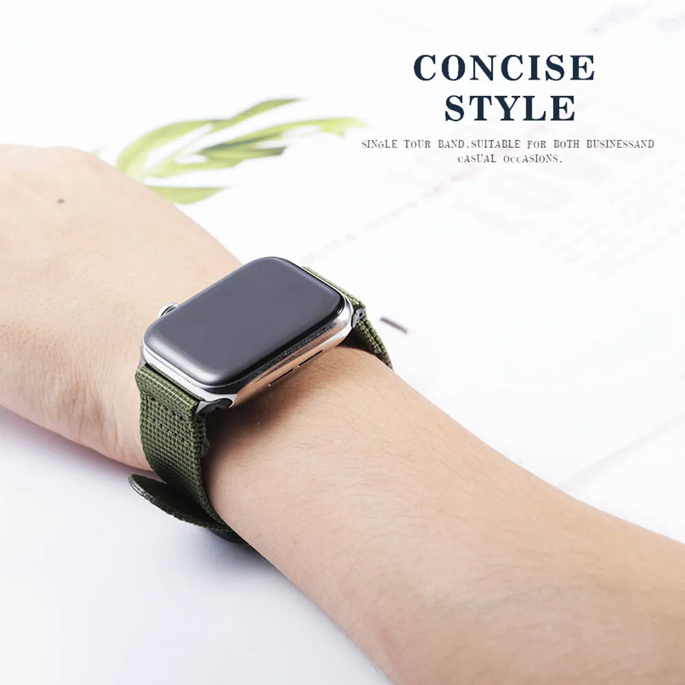 Nylon Apple Watch Nylon Watchband for Series 5 42mm 38mm fabric like strap iwatch 4 3 3