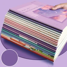 Carnet de notes mignon pour étudiant, note de voiture, Ins Wind, petit, frais, grand, littéraire, Style rétro A5, épais, Kawaii, nouveau, 2022, 4 pièces