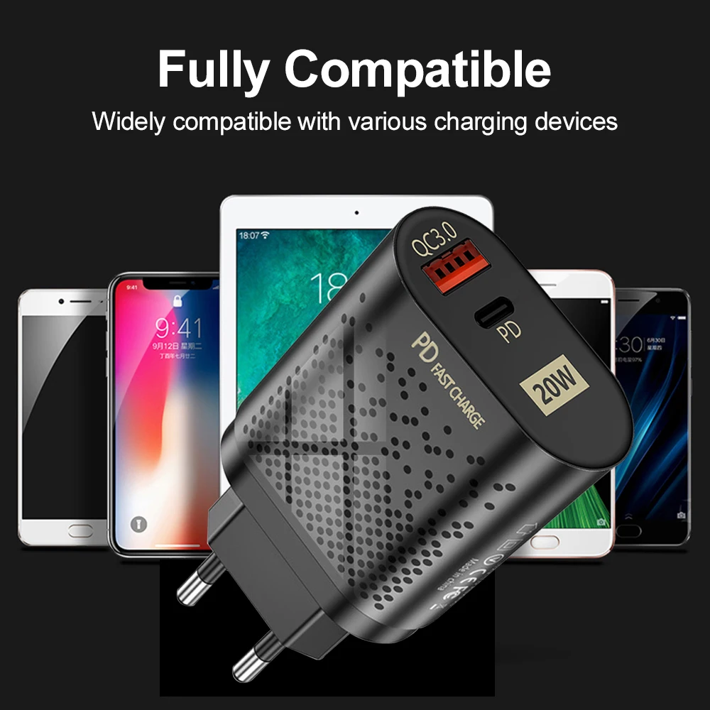 USB C PD кабель Type с функцией быстрой настенное зарядное устройство адаптер