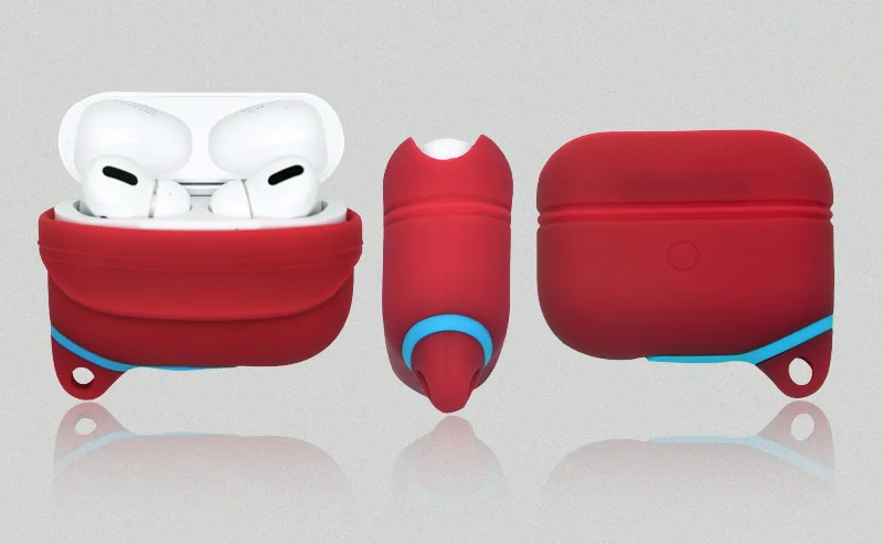 Силиконовый чехол для Apple Airpods Pro, беспроводная bluetooth-гарнитура, водонепроницаемая и устойчивая к падениям