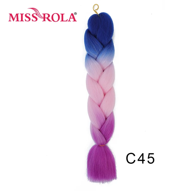 New Colors Synthetic Glowing Hair Twist Braids Ombre Color For white Women Braiding Hair Extensions Jumbo Braids KaneKalon Hair C45