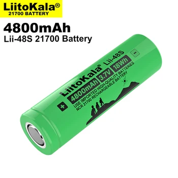 

1-10PCS LiitoKala Lii-48S 3.7V 4800mAh 21700 battery 9.6A power 2C Rate Discharge ternary lithium batteries DIY Electric bicycle