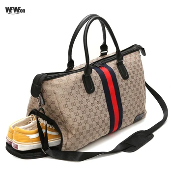 

Women Sport Bag Lady Stripe Gym Handbag Bags for Fitness Shoes Large Travel Tote Duffle Bags Overnight Weekend Traveling Bag Men