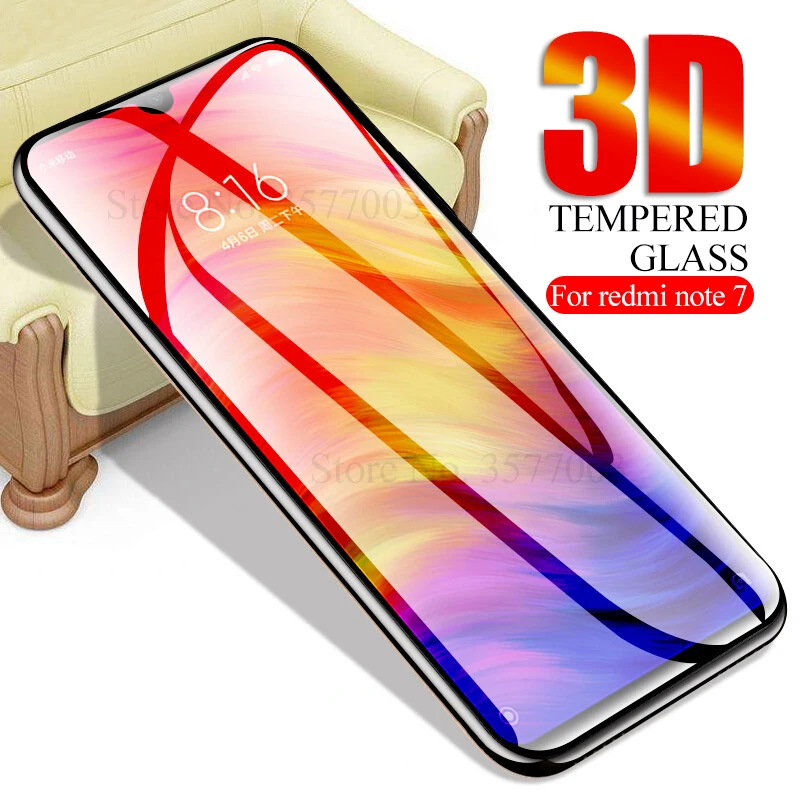 Защитное стекло для Redmi Note 7 закаленное Xiaomi защитная пленка экрана Note7 | Мобильные