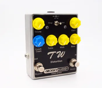 

Mosky TW Distortion HAND-MADE EFFECTS PEDAL with two distinct voices Hard and Brutal Musical instrument