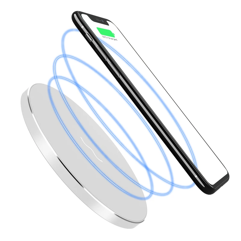 FLOVEME 10 Вт Быстрое беспроводное зарядное устройство для мобильного телефона для iPhone X XR XS Max черно-белое Qi Беспроводное зарядное устройство для samsung Galaxy Xiaomi - Тип штекера: White Color