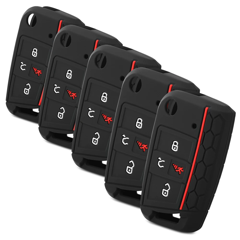 

Silicone key fob cover case skin For VW golf 7 ALLTRACK MK7 2016 2017 for Skoda Octavia A7 for SEAT remote keyless 4 button