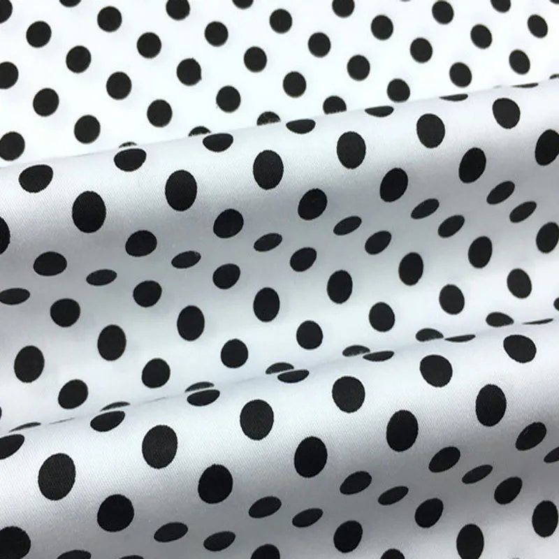 Kings Road Fabrics   Panorama collection white with black polka dots fat quarters