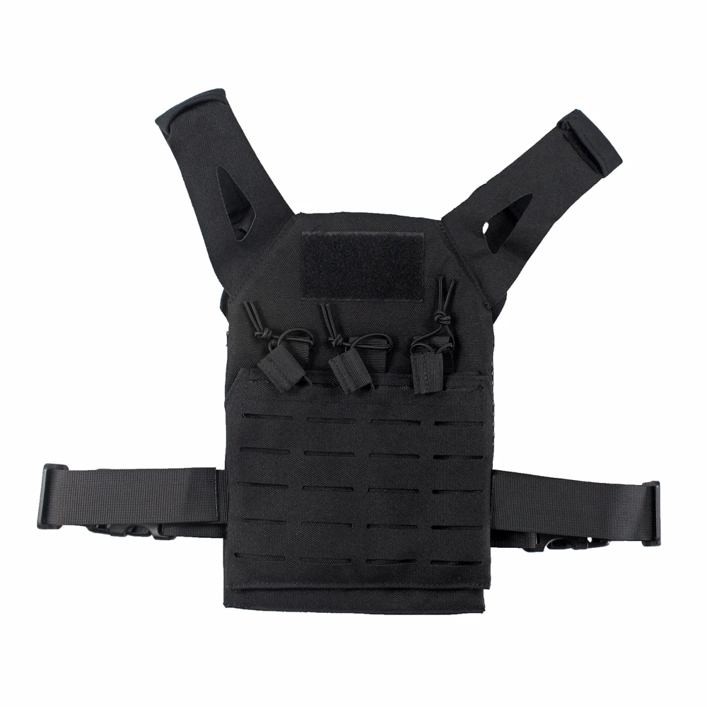 Открытый тактический Детский Мини Molle Jump Plate Перевозчик JPC жилет нейлоновый материал - Цвет: Black