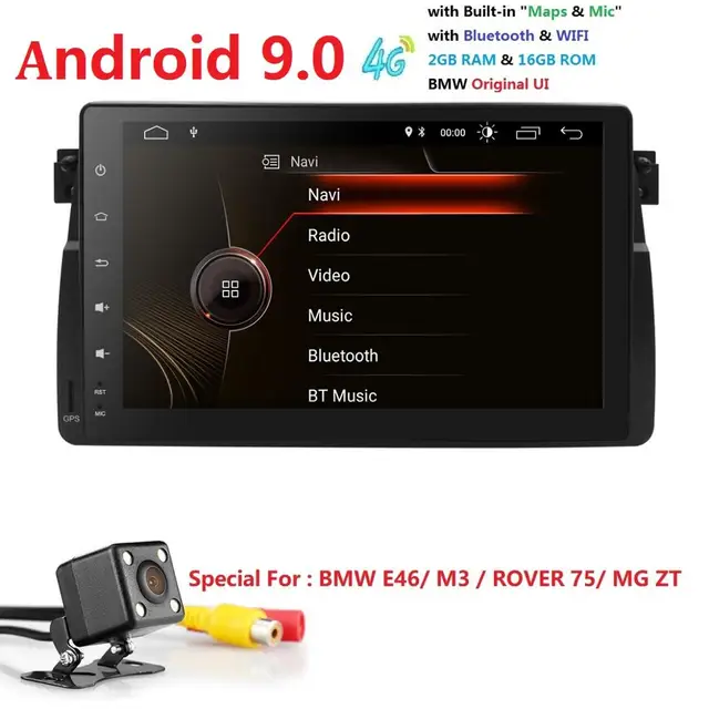 $US $182.32 9inch 1024x600 HD Touch Screen 1 din Android9.0 Car Multimedia Radio Stereo for BMW E46 M3 318 330 