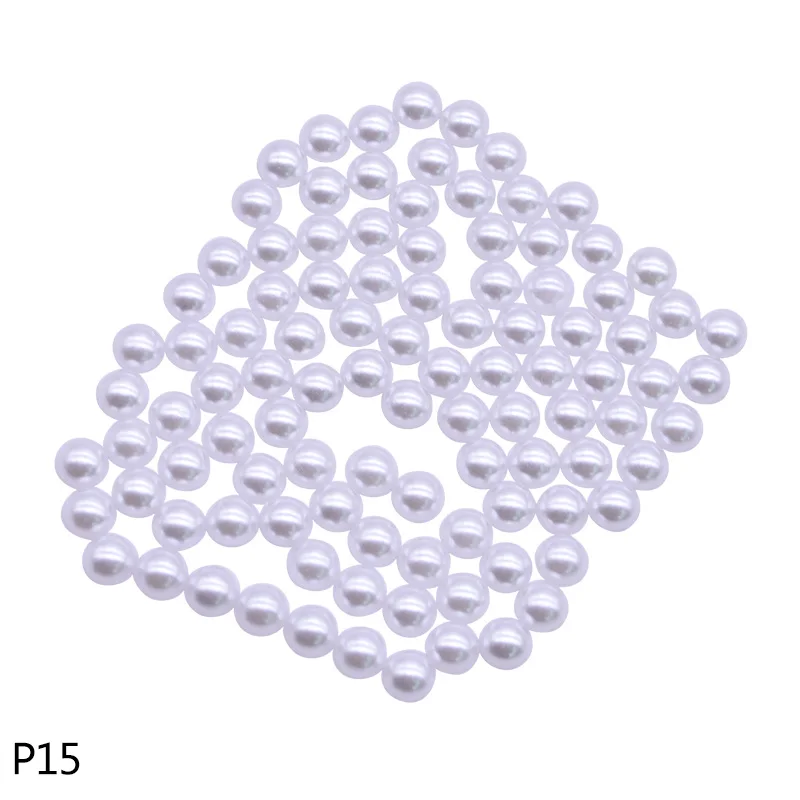 1000Pcs Pearl Stickers Trim Rhinestones for Nails Phone DIY Flatback Manicure Pearl Beaded Appliques Clothes Stickers - Цвет: P15