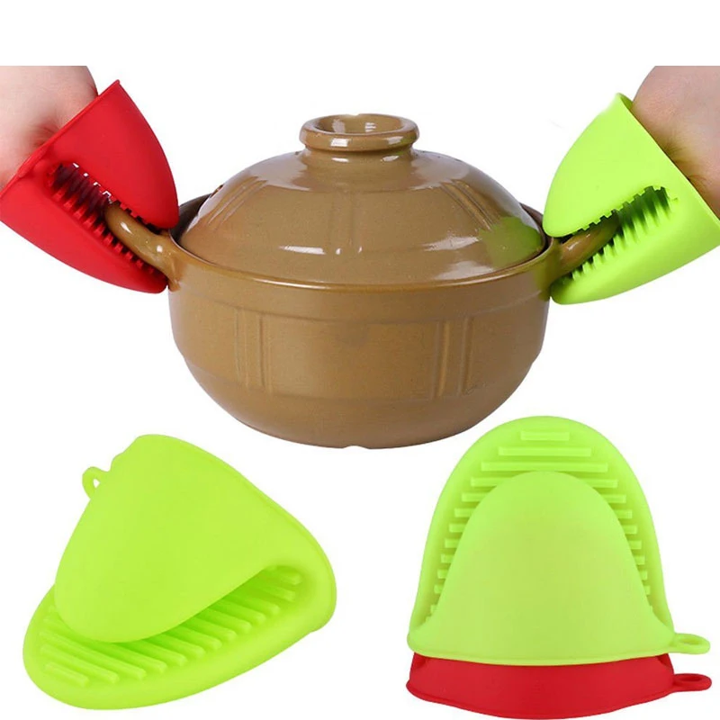 1 пара кухонные силиконовые термостойкие защитные зажимы Нескользящие для