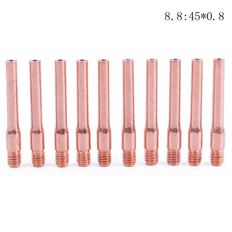 

10pcs OTC Welding Torch Contact Tips Copper Gas Nozzle 0.8/1.0/1.2/1.4/1.6mm