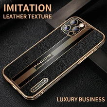 Chapeamento de luxo moldura quadrada caso silicone macio para o iphone 12 11 pro max mini se 2020 x xs xr 7 8 plus negócios à prova de choque capa