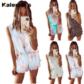 

KALENMOS Sexy Pijama Mujer Spring Summer Lingerie Pajamas for Women Print Pyjamas Underwear Homewear Leisure Sleepwear Shorts