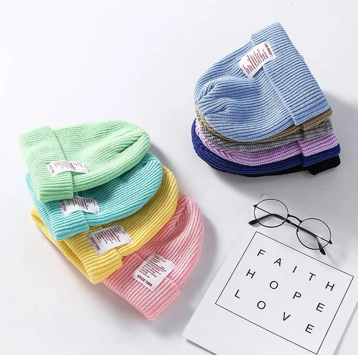 Вязаная зимняя шапка унисекс в стиле хип хоп|Аксессуары для костюмов| |