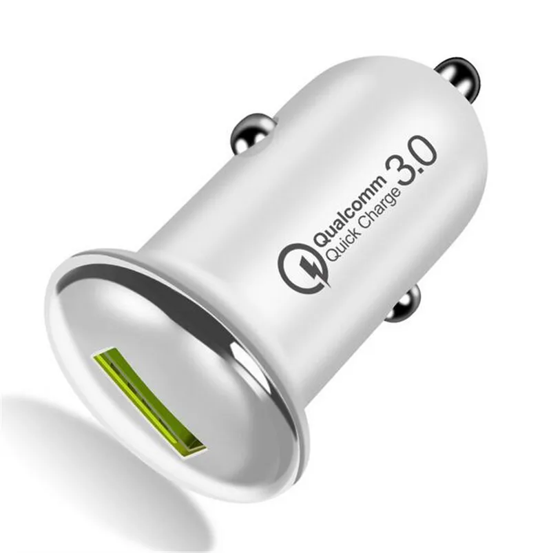 100 шт./лот мини USB Автомобильное зарядное устройство Быстрая зарядка 3,0 Автомобильное зарядное устройство для телефона для iPhone 11 для samsung s10 QC3.0 QC быстрое автомобильное зарядное устройство