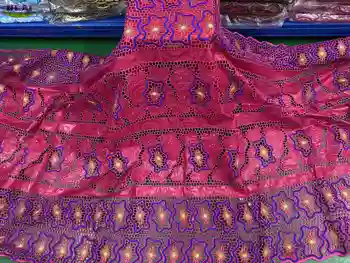 

NIAI African Bazin Riche Getzner Lace Fabric With Brode Latest Fashion Embroidery Nigerian Bazin Lace Fabrics Sewing XY3344B-1