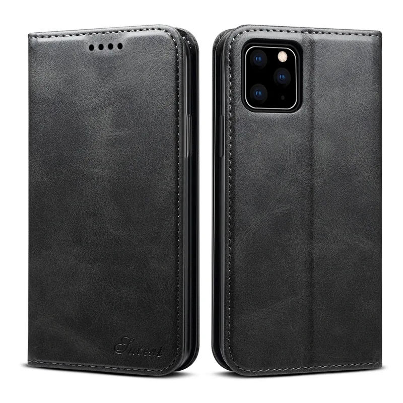 

Original Wallet Calf Leather Case For Apple IPhone 11 Pro X XS XR Max Retro Magnetic Card Slot Flip Case For IPhone 6S 7 8 Plus
