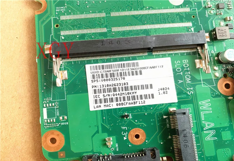Placa-mãe para Toshiba Satellite C50 Segunda N2820 Sr1sg Ddr3 V000325170 100% Testado ok Cabos de computador e conectores - Imagem 4