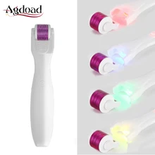 5 цветов светодиодный Электрический микро иглы Дерма ролик Титана микроиглы машина для ухода за кожей Treament рост волос